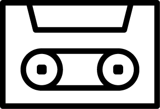 A simple black line drawing of a can pull tab, shown at an angle.