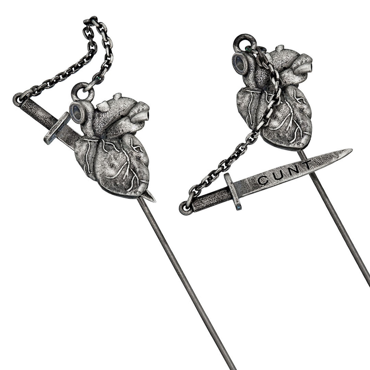 CVNT WITH DAGGER IN ANATOMICAL HEART - LAPEL PIN