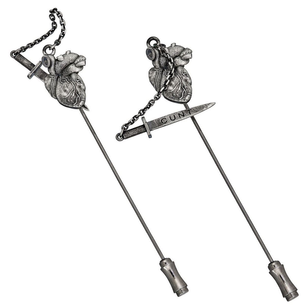 CVNT WITH DAGGER IN ANATOMICAL HEART - LAPEL PIN