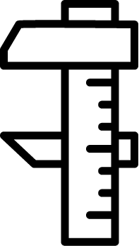 A simple black line drawing of a can pull tab, shown at an angle.