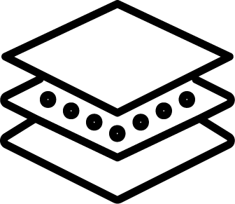 A simple black line drawing of a can pull tab, shown at an angle.