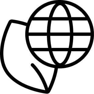 A black and white line icon of a shield with a checkmark inside it.